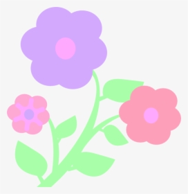 Pastel Color Flowers Clipart, HD Png Download, Free Download