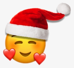 #christmas #santaclaus #xmas #red #holiday #emoji #hat - Popular Emoji, HD Png Download, Free Download