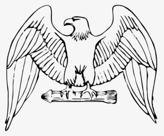 With Raised Wings Bclipart - Eagle Drawing Easy, HD Png Download, Free Download
