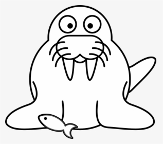 Walrus Clipart Black And White, HD Png Download, Free Download