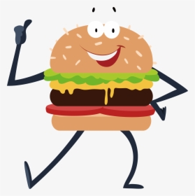 Hamburger Fast Food French Fries Cuisine Of The United - Dancing Burger Clipart, HD Png Download, Free Download