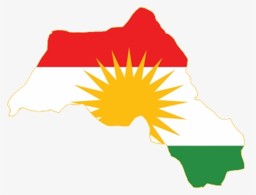 Kurdistan Flag Map, HD Png Download, Free Download