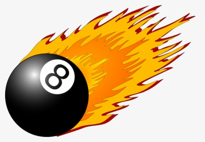 8ball With Flames Clip Arts - 8 Ball Pool Png, Transparent Png, Free Download