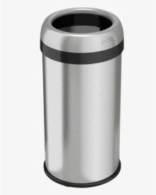 Round Stainless Steel Trash Can, HD Png Download, Free Download