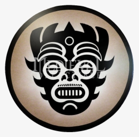 Round Aztec Mask Wooden Shield - Shield Aztec, HD Png Download, Free Download