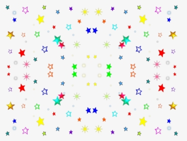 Rainbow Stars On White Fabric, HD Png Download, Free Download
