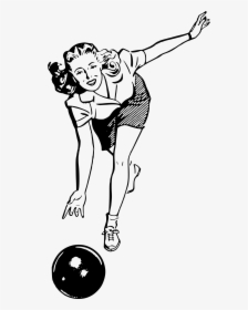 Bowling Woman Big Image Png - Bowling Woman Clipart, Transparent Png, Free Download