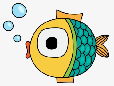 Transparent Colored Fish Clipart - Fish Coloured, HD Png Download, Free Download