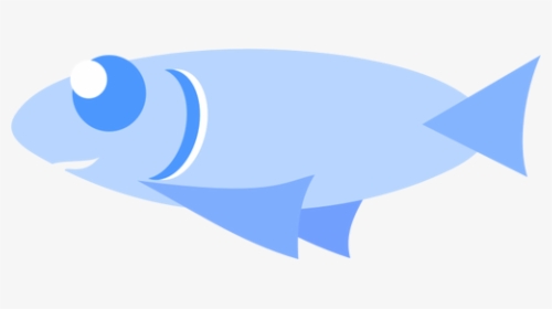Blue Cartoon Fish Vector Clip Art - Light Blue Fish Clipart, HD Png Download, Free Download