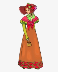 Fancy Lady In Brown - Clip Art, HD Png Download, Free Download