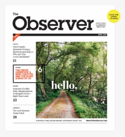 The Observer Cover For The April 2016 Issue - Tree, HD Png Download, Free Download