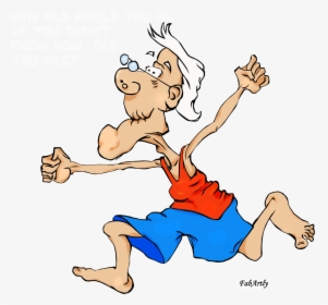 Old Man Running Png, Transparent Png, Free Download