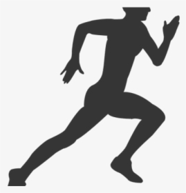Man Running Silhouette - Athlete Running Silhouette Png, Transparent Png, Free Download