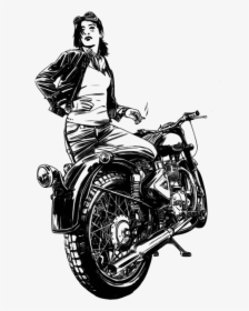 Motorbike, Woman, Motorcycle, Moto, Motocicleta, Mujer - Woman On Motorcycle Clipart, HD Png Download, Free Download