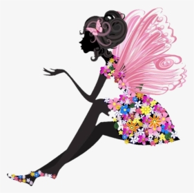 Mujer Flores Mariposa Hermosa Freetoedit - Fashion Girl Sketch Png, Transparent Png, Free Download