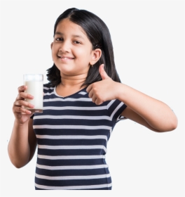 Transparent Drinking Png - Girl With Milk Glass, Png Download, Free Download