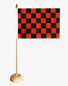 Checkered Red-black Table Flag - Red And Black Checkered Flag, HD Png Download, Free Download