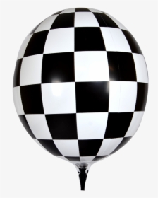 Black Checkered Outdoor Balloon - Checker Distortion, HD Png Download, Free Download