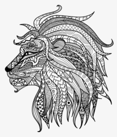 Lion Mandala Coloring Pages, HD Png Download, Free Download