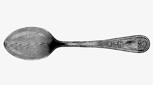 Antique Spoon Clipart Black And White, HD Png Download, Free Download