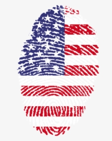 Estados Unidos, Huella Digital, Bandera, Unidos - Usa Flag Fingerprint, HD Png Download, Free Download