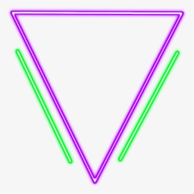 #neon #glow #triangle #purple #freetoedit #geometric - Neon Purple Triangle Frame, HD Png Download, Free Download