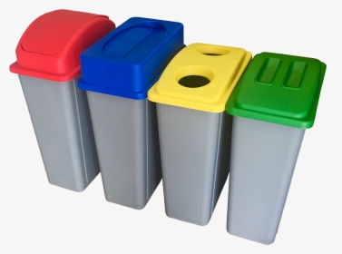 Recycling Station Bins With Coloured Lids - Office Bin Recycling Png, Transparent Png, Free Download