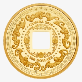 Old Coins Gold With Hole In Center, HD Png Download, Free Download