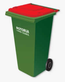 Red Bin Household Rubbish - Clipart Wheelie Bin Png, Transparent Png, Free Download