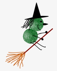 Thumbprint And Finger Witch Halloween - Halloween Fingerprints, HD Png Download, Free Download