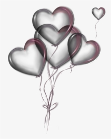 Balloons Hearts Transparent Overlay Bouquet - Balloons Transparent Overlay, HD Png Download, Free Download