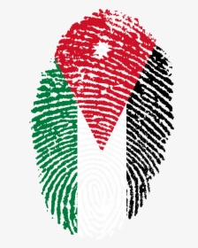 Jordan Flag Fingerprint, HD Png Download, Free Download