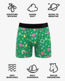 Men"s Green St - Dog Underwear Boxer, HD Png Download, Free Download