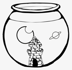 Clip Art Fishbowl Drawing, HD Png Download, Free Download