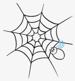 Cartoon Pictures Of Spider Webs - Spider Web Drawing, HD Png Download, Free Download