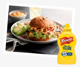 Grilled Chicken Sandwich With Smoky Yellow Mustard - French's Mustard, HD Png Download, Free Download