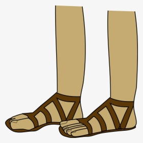 Sandal Clip Art Download - Drawing Of Feet In Sandals, HD Png Download, Free Download