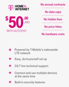 No Price Hikes, No Data Caps, No Hidden Fees - T Mobile, HD Png Download, Free Download