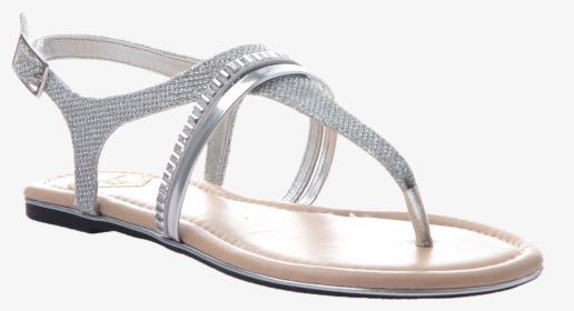 Flat Sandal Png Download Image - Womens Silver Sandals, Transparent Png, Free Download