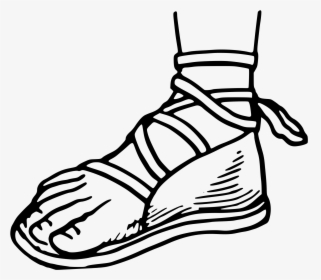 Clipart Shoes Sandal - Sandals Drawing, HD Png Download, Free Download