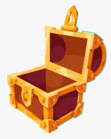 Empty Treasure Box Transparent Background Png Image - Empty Treasure Chest Clipart, Png Download, Free Download