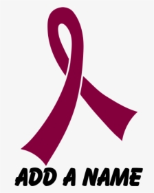 Personalized Burgundy Awareness Ribbon Dog Tags, HD Png Download, Free Download