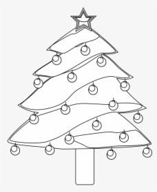 Transparent Evergreen Tree Clipart Black And White - Christmas Tree, HD Png Download, Free Download