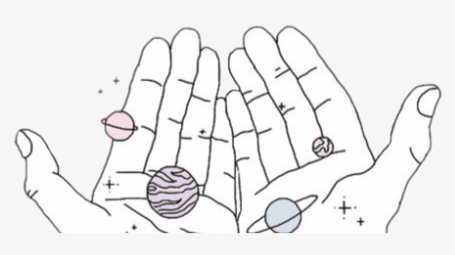 Galaxy Hands Tumblr Aesthetic Illustration Art Pastel Aesthetic