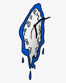 Hand Drawn Vector Melting Clock - Draw A Melting Clock, HD Png Download, Free Download