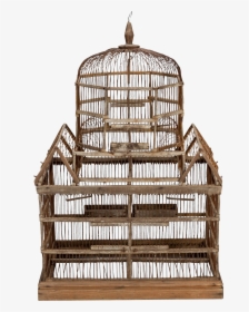 English 19th Century Handmade Wooden Bird Cage Found - Birdcage, HD Png Download, Free Download