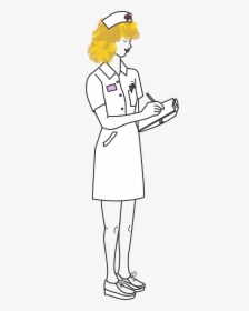 Big Image Png - Black And White Clipart Nurse, Transparent Png, Free Download