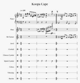 Koopa Cape Sheet Music For Piano, Flute, Clarinet, - Sheet Music, HD Png Download, Free Download