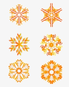 Orange Snowflake Gradient Winter Png And Vector Image, Transparent Png, Free Download