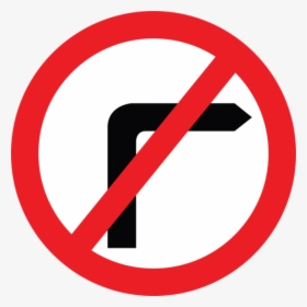 Transparent Road Texture Png - No Right Turn Road Sign, Png Download, Free Download